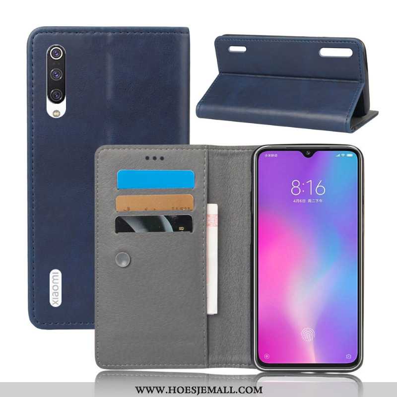 Hoes Xiaomi Mi 9 Se Leren Hoesje Portemonnee Folio Mobiele Telefoon Bescherming Bruin