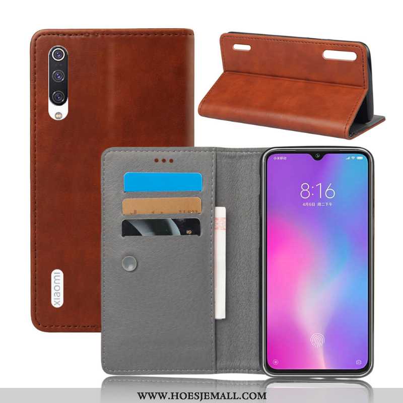 Hoes Xiaomi Mi 9 Se Leren Hoesje Portemonnee Folio Mobiele Telefoon Bescherming Bruin