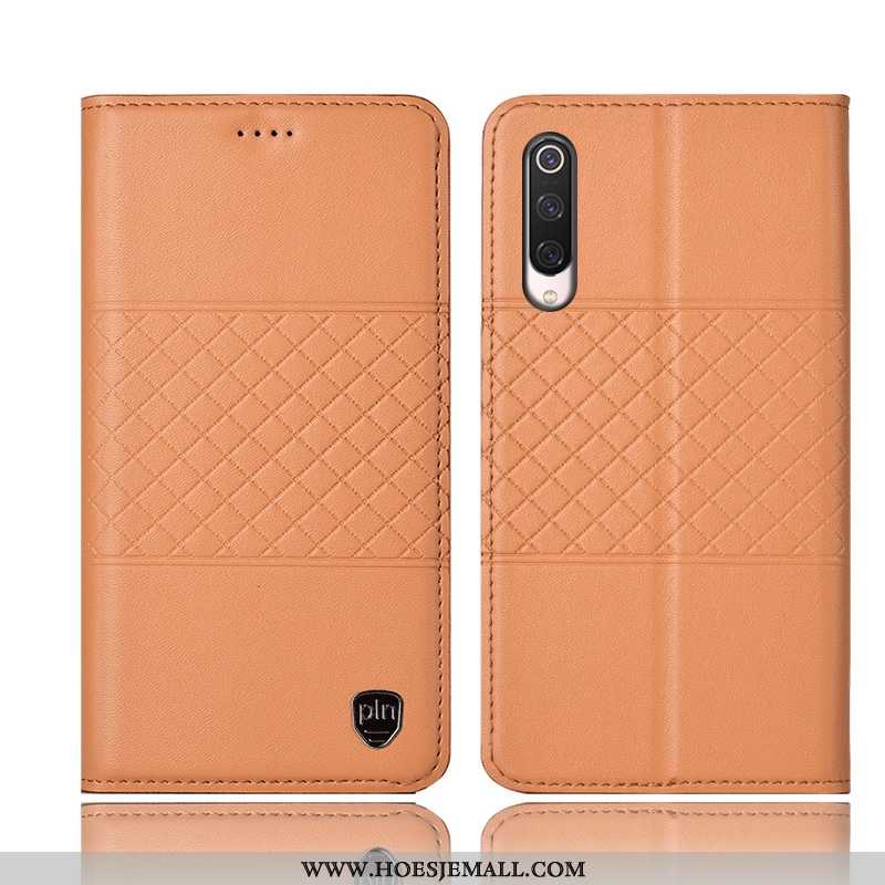 Hoes Xiaomi Mi 9 Se Bescherming Leren Hoesje Folio Mobiele Telefoon All Inclusive Mini Geel