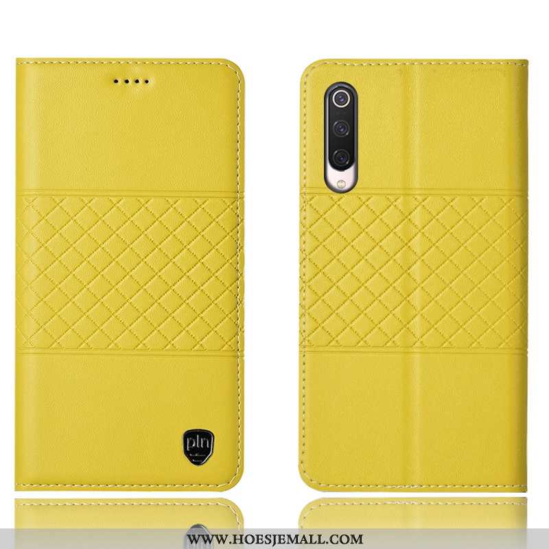 Hoes Xiaomi Mi 9 Se Bescherming Leren Hoesje Folio Mobiele Telefoon All Inclusive Mini Geel