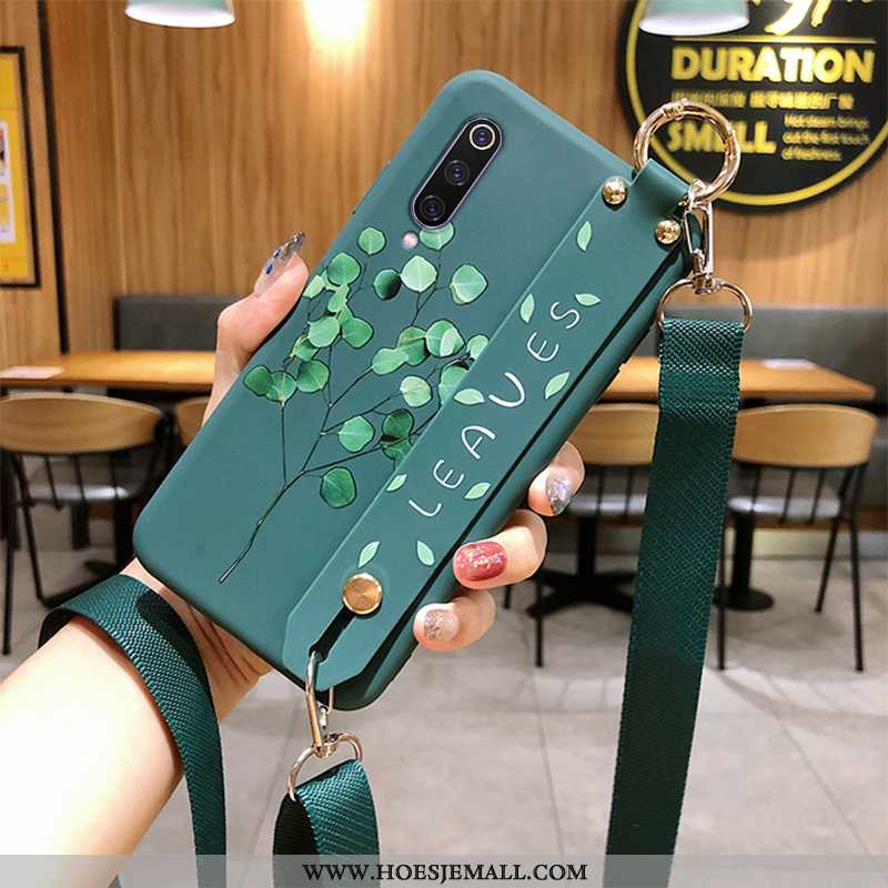 Hoesje Xiaomi Mi 9 Se Zacht Skärmskydd Pioen Bloemen Hoes Hanger All Inclusive Groen