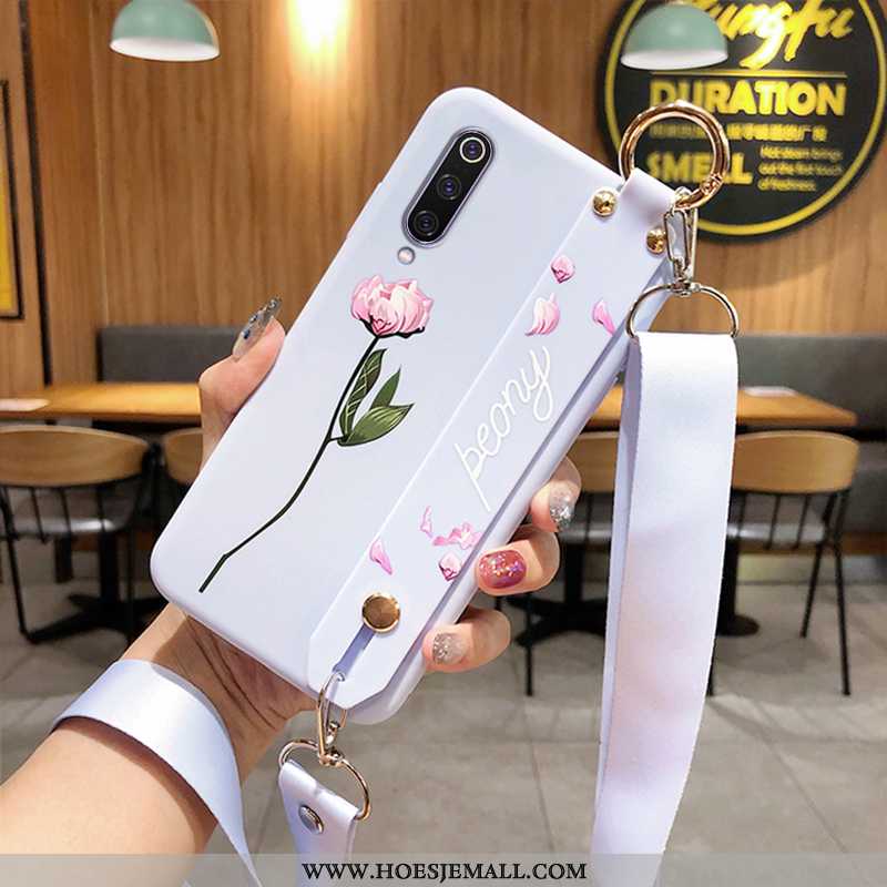 Hoesje Xiaomi Mi 9 Se Zacht Skärmskydd Pioen Bloemen Hoes Hanger All Inclusive Groen