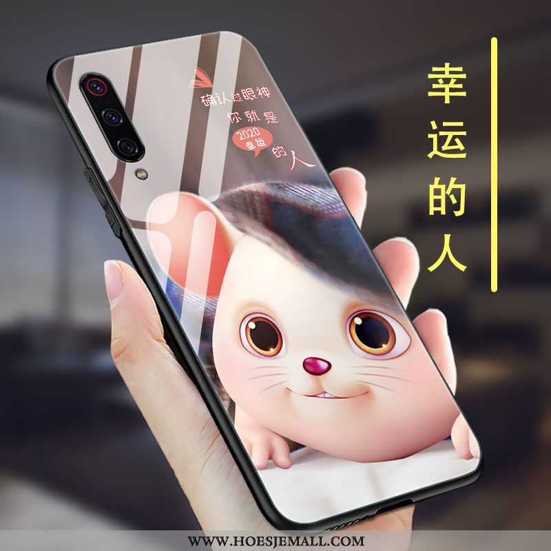 Hoes Xiaomi Mi 9 Se Scheppend Trend Glas Super Mini Siliconen Zwarte