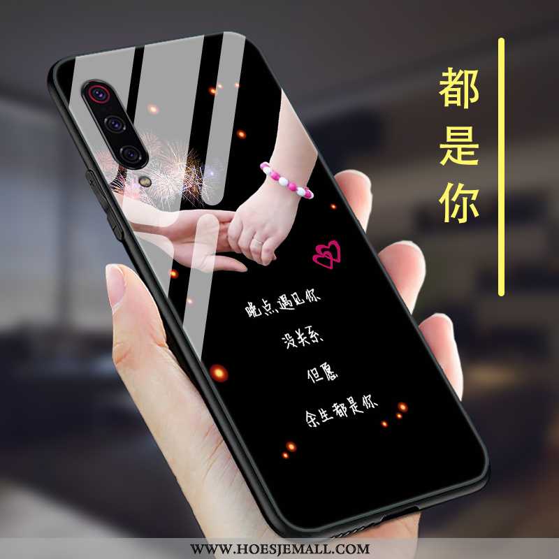 Hoes Xiaomi Mi 9 Se Scheppend Trend Glas Super Mini Siliconen Zwarte