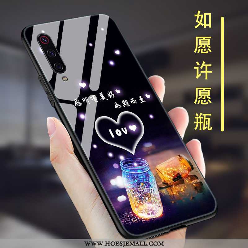 Hoes Xiaomi Mi 9 Se Scheppend Trend Glas Super Mini Siliconen Zwarte