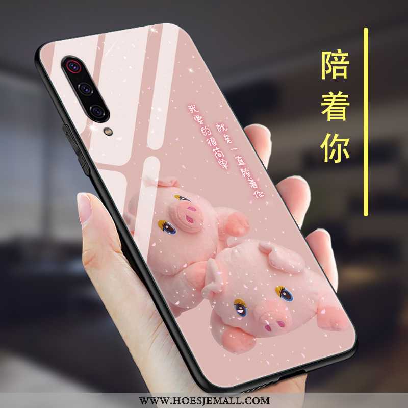 Hoes Xiaomi Mi 9 Se Scheppend Trend Glas Super Mini Siliconen Zwarte