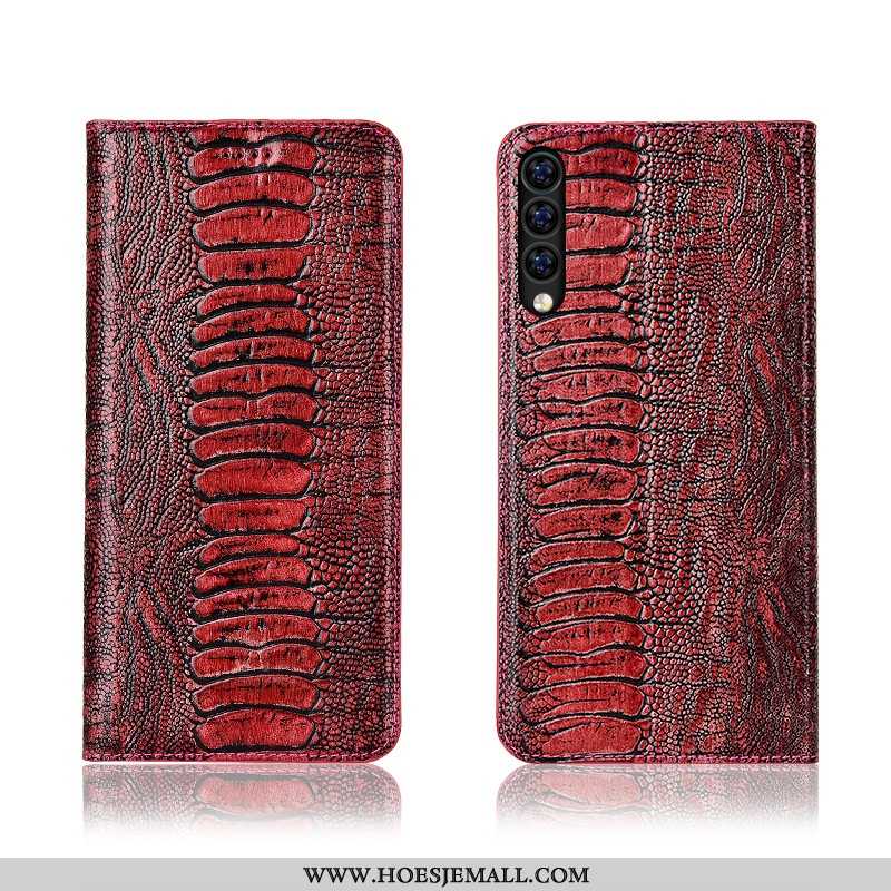 Hoes Xiaomi Mi 9 Se Patroon Zacht All Inclusive Leren Hoesje Vogel Wijnrood Bescherming Bordeaux