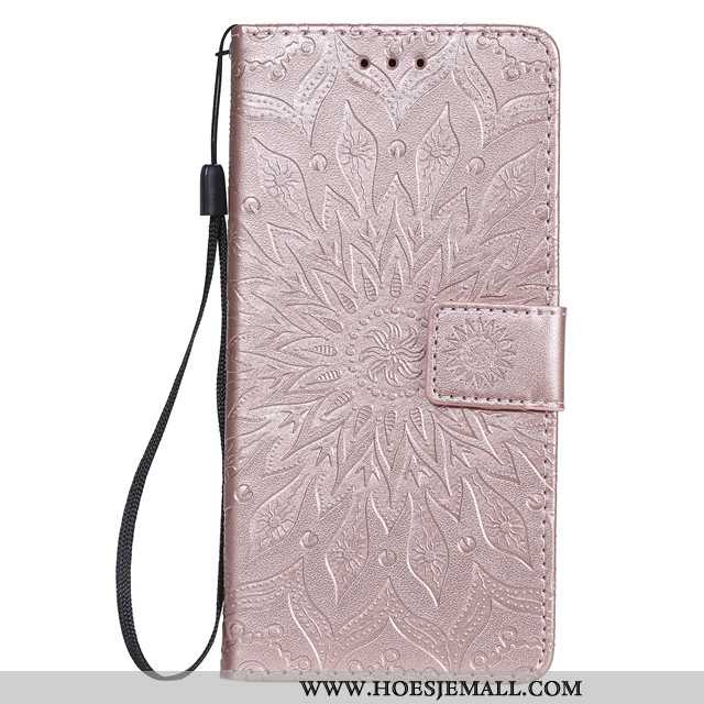 Hoesje Xiaomi Mi 9 Se Siliconen Bescherming Anti-fall Leren Roze Mini Folio