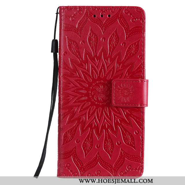 Hoesje Xiaomi Mi 9 Se Siliconen Bescherming Anti-fall Leren Roze Mini Folio