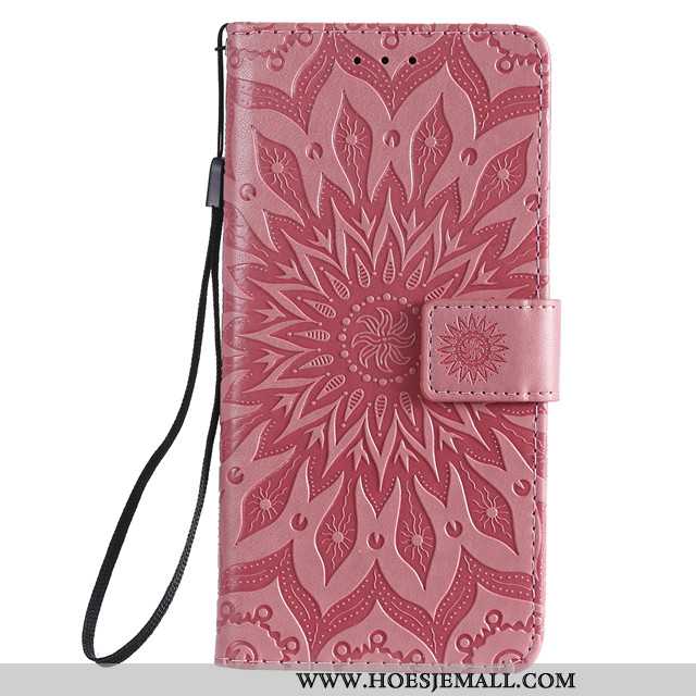 Hoesje Xiaomi Mi 9 Se Siliconen Bescherming Anti-fall Leren Roze Mini Folio