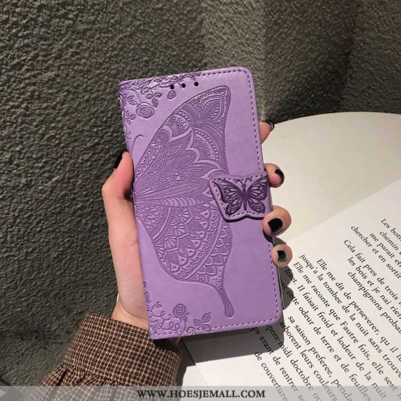 Hoesje Xiaomi Mi 9 Se Bescherming Leren Mini Folio Mobiele Telefoon Purper