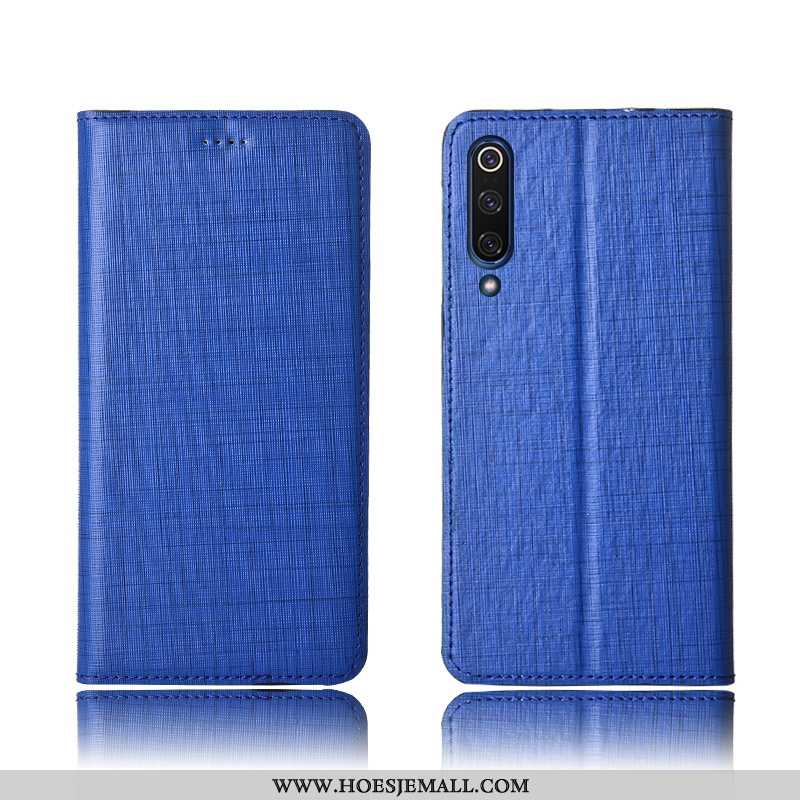 Hoes Xiaomi Mi 9 Se Leren Hoesje Echt Leer Mobiele Telefoon Anti-fall Siliconen Patroon Bescherming 