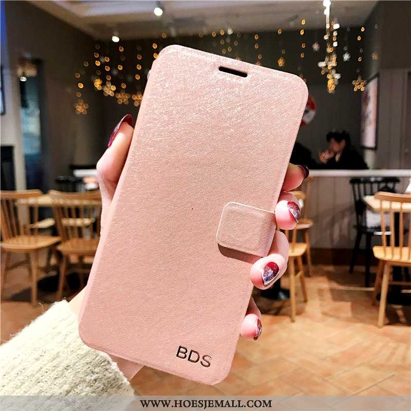 Hoesje Xiaomi Mi 9 Bescherming Leren Siliconen All Inclusive Clamshell Dun Zwarte