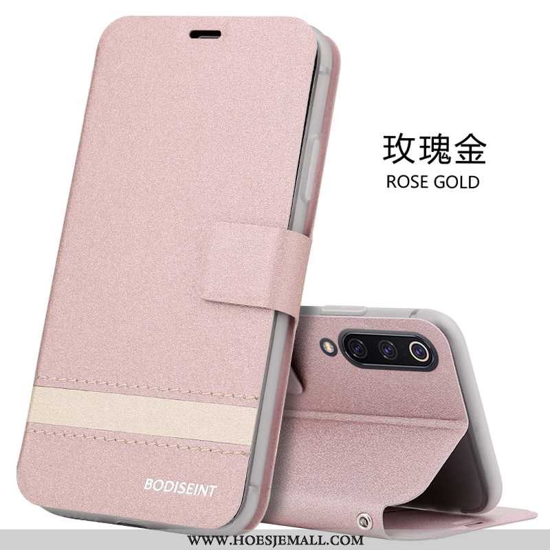 Hoes Xiaomi Mi 9 Leren Hoesje Hanger Pas Anti-fall Clamshell Patroon All Inclusive Roze