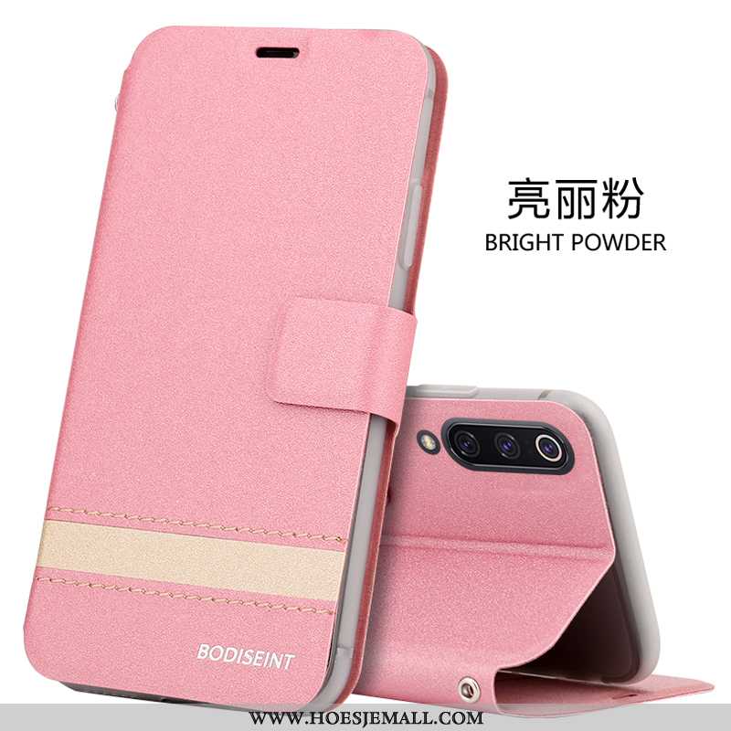 Hoes Xiaomi Mi 9 Leren Hoesje Hanger Pas Anti-fall Clamshell Patroon All Inclusive Roze