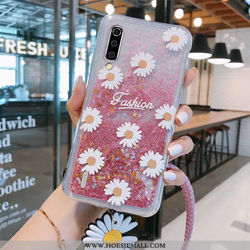 Hoesje Xiaomi Mi 9 Bescherming Hanger Drijfzand All Inclusive Mobiele Telefoon Hoes Roze