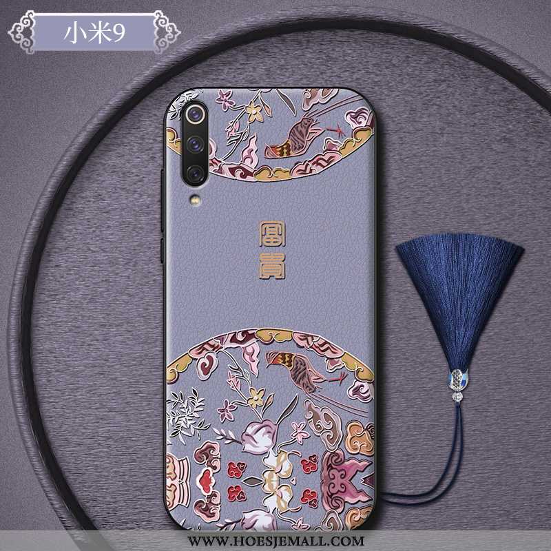 Hoes Xiaomi Mi 9 Schrobben Persoonlijk Chinese Stijl Bescherming Grijs Mini