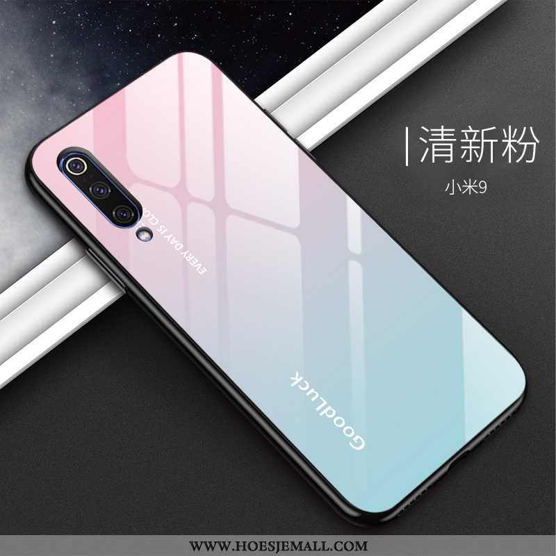 Hoes Xiaomi Mi 9 Trend Bescherming Mode Mobiele Telefoon Anti-fall Tempereren Glas Witte