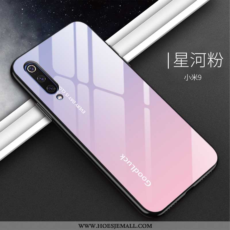 Hoes Xiaomi Mi 9 Trend Bescherming Mode Mobiele Telefoon Anti-fall Tempereren Glas Witte