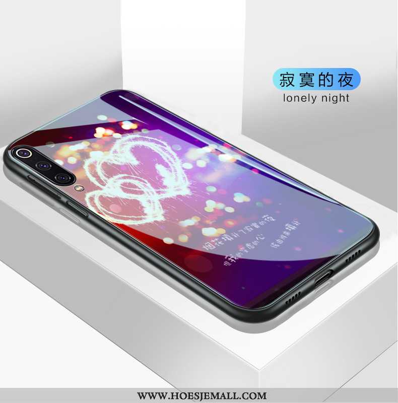 Hoes Xiaomi Mi 9 Bescherming Glas Trend Hoesje Siliconen Purper