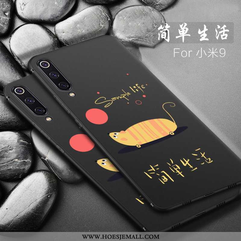 Hoes Xiaomi Mi 9 Zacht Siliconen Anti-fall All Inclusive Mobiele Telefoon Persoonlijk Super Zwarte