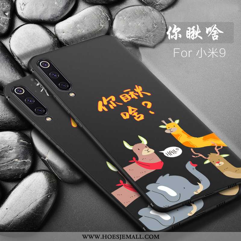 Hoes Xiaomi Mi 9 Zacht Siliconen Anti-fall All Inclusive Mobiele Telefoon Persoonlijk Super Zwarte