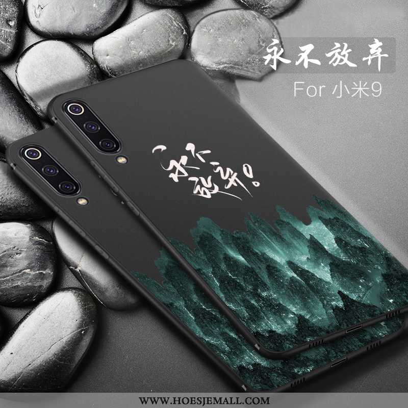 Hoes Xiaomi Mi 9 Zacht Siliconen Anti-fall All Inclusive Mobiele Telefoon Persoonlijk Super Zwarte