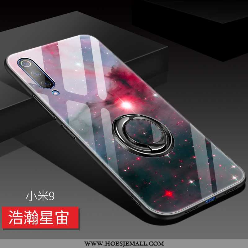 Hoesje Xiaomi Mi 9 Bescherming Glas Persoonlijk Hoes Trend Net Red Ring Blauwe