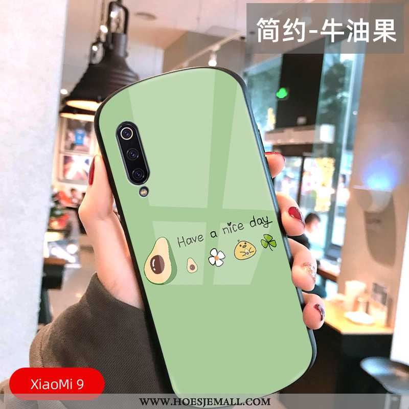 Hoesje Xiaomi Mi 9 Dun Zacht Glas Persoonlijk Boog Bescherming Geel