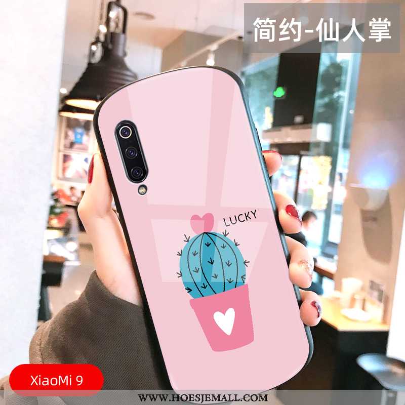 Hoesje Xiaomi Mi 9 Dun Zacht Glas Persoonlijk Boog Bescherming Geel