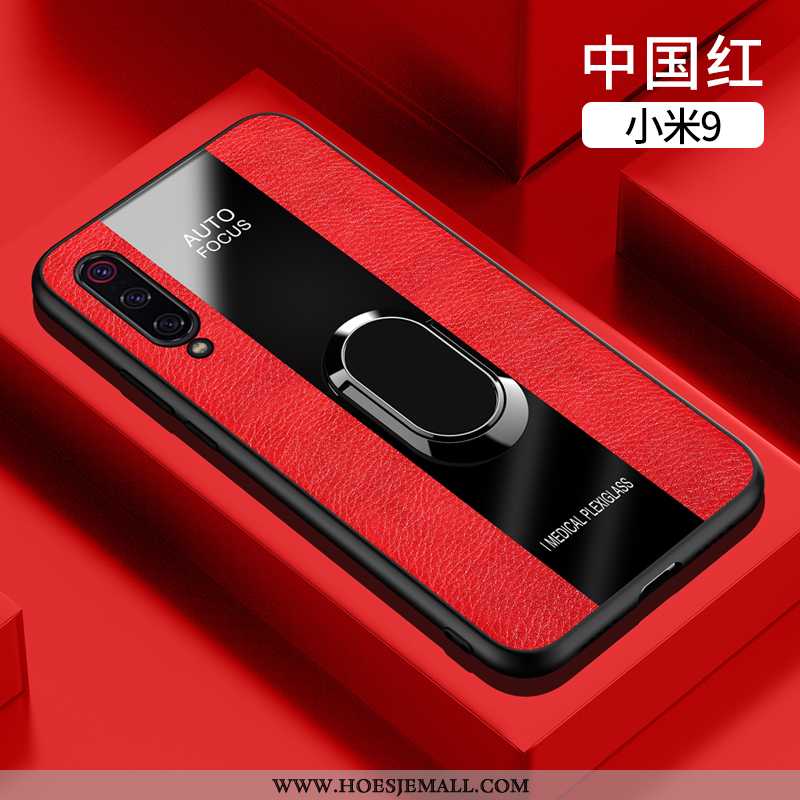 Hoes Xiaomi Mi 9 Leren Hoesje Persoonlijk Anti-fall Zacht Siliconen All Inclusive Ontwerp Blauwe