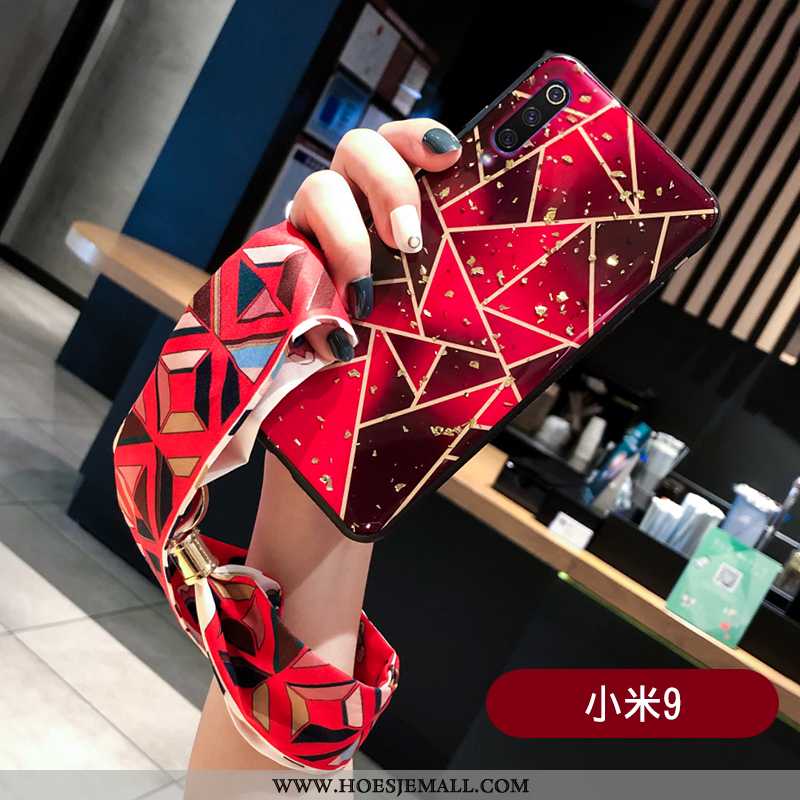 Hoes Xiaomi Mi 9 Patroon Trend Kleur Net Red Purper Hoesje Scheppend