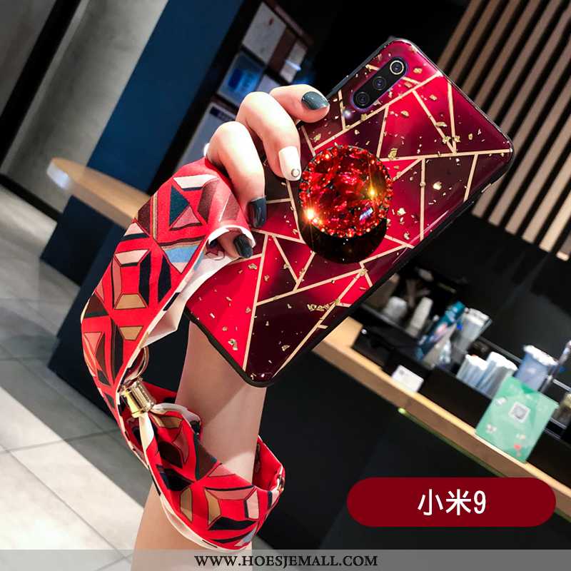 Hoes Xiaomi Mi 9 Patroon Trend Kleur Net Red Purper Hoesje Scheppend