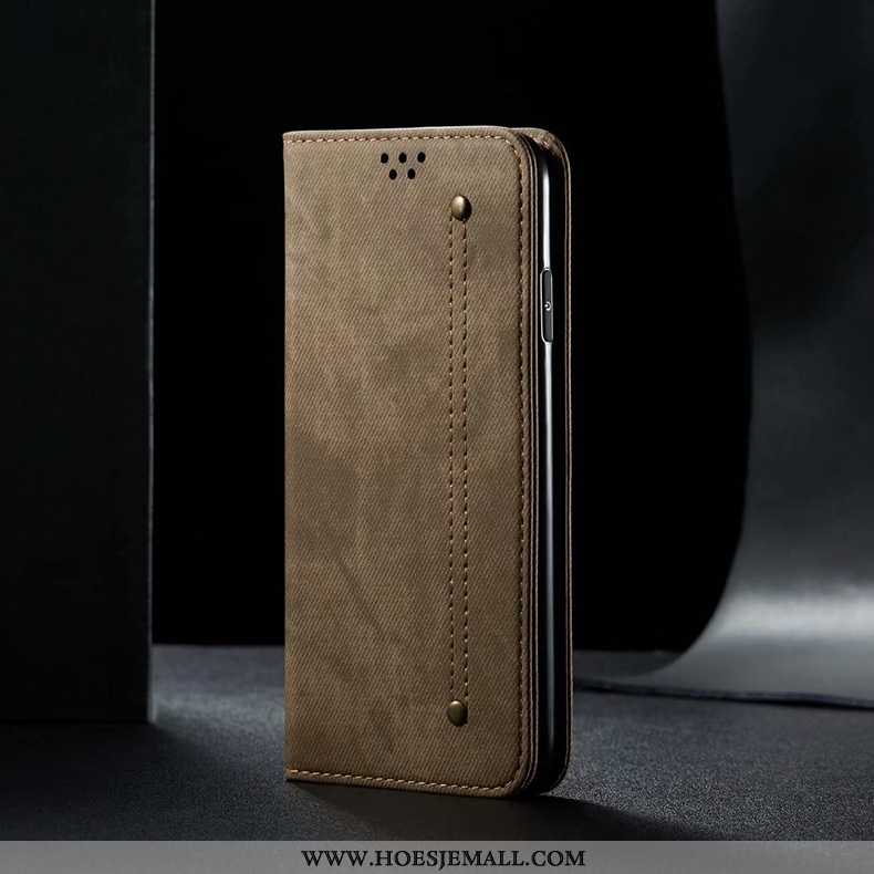 Hoes Xiaomi Mi 9 Bescherming Leren Hoesje Mobiele Telefoon Jeugd Mini Eenvoudige Bruin