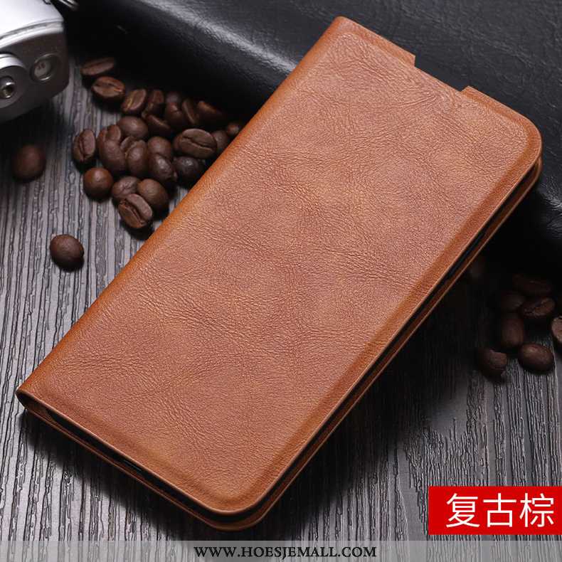 Hoesje Xiaomi Mi 9 Dun Zacht Mini Trend Leren Folio Bruin