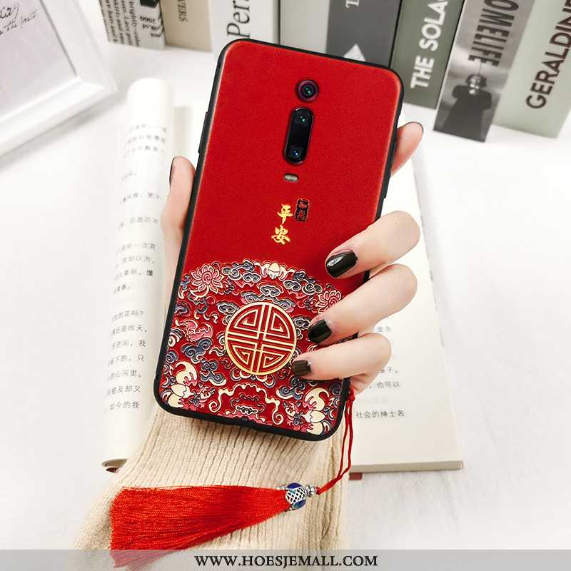 Hoesje Xiaomi Mi 9t Pro Scheppend Reliëf All Inclusive Print Zacht Totem Trend Rood