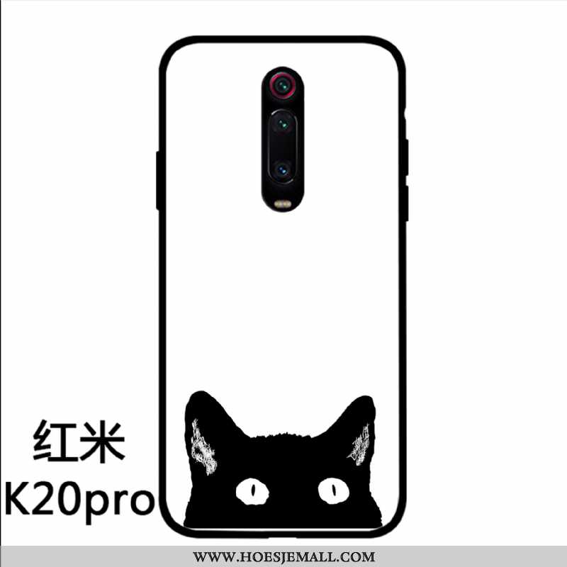 Hoesje Xiaomi Mi 9t Pro Bescherming Glas Rood Wit Eenvoudige Scheppend Mobiele Telefoon Witte