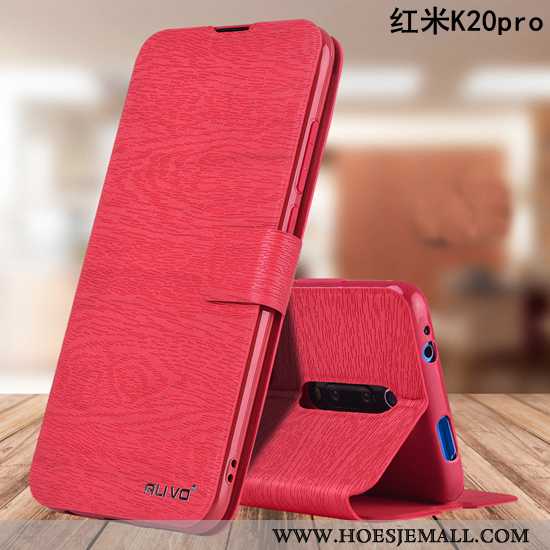 Hoes Xiaomi Mi 9t Pro Bescherming Leren Hoesje Rood Anti-fall All Inclusive Herdenken Mobiele Telefo