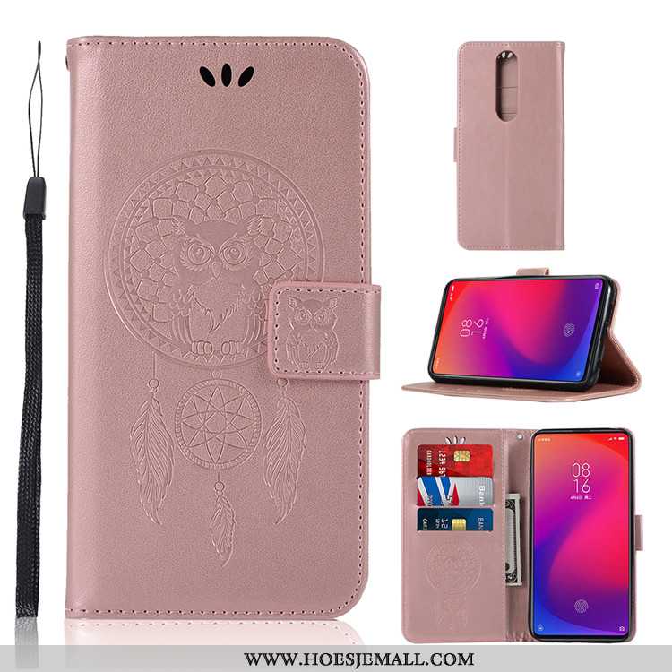 Hoes Xiaomi Mi 9t Pro Zacht Bescherming Clamshell Groen Rood Leren Hoesje