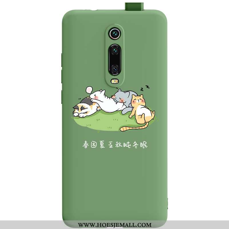 Hoesje Xiaomi Mi 9t Pro Zacht Siliconen All Inclusive Rood Mobiele Telefoon Dun Groen