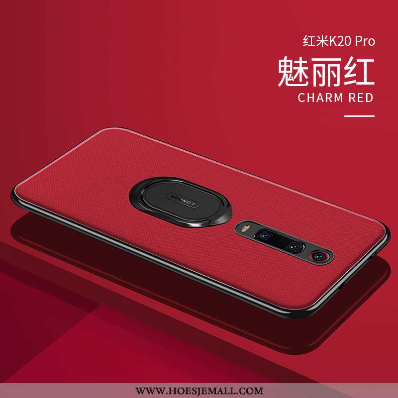 Hoes Xiaomi Mi 9t Pro Leren Hoesje Super Zacht High End Mobiele Telefoon Anti-fall Rood