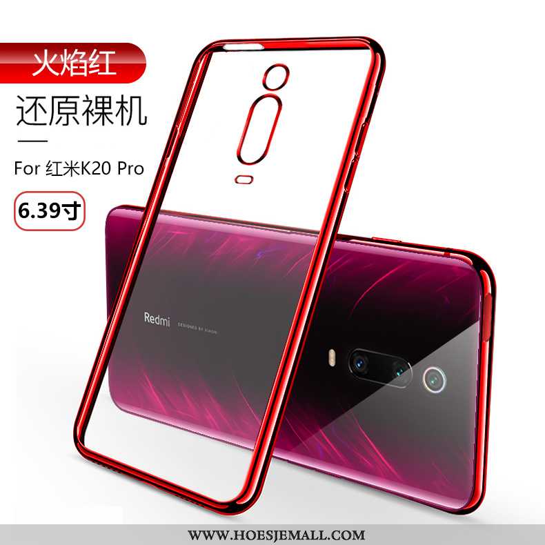 Hoesje Xiaomi Mi 9t Pro Siliconen Bescherming Rood Persoonlijk Hoes Scheppend Doorzichtig