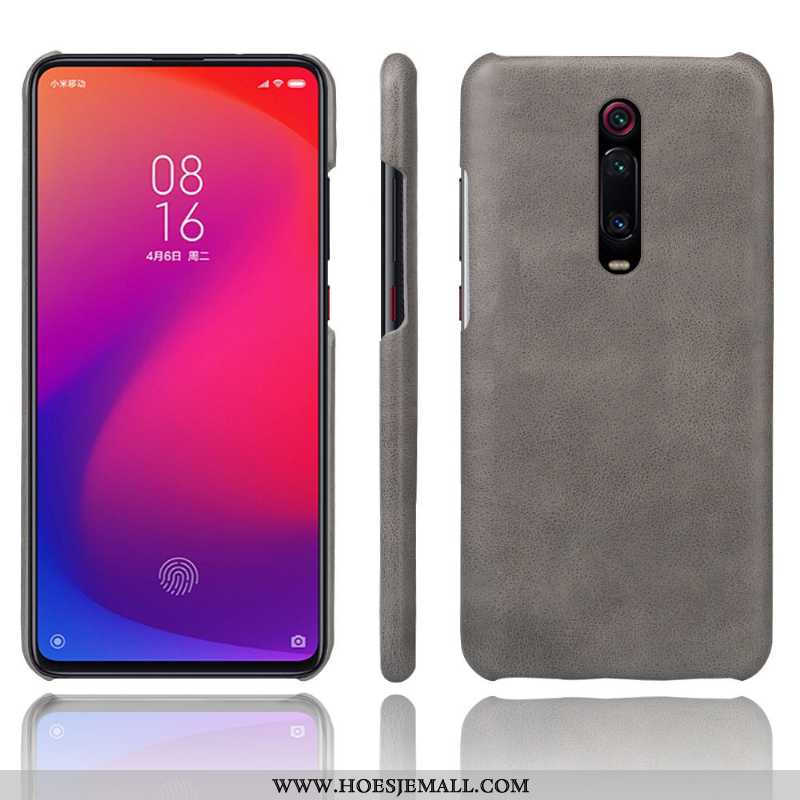 Hoesje Xiaomi Mi 9t Pro Bescherming Leren Mobiele Telefoon Rood Hard Hoes Bruin