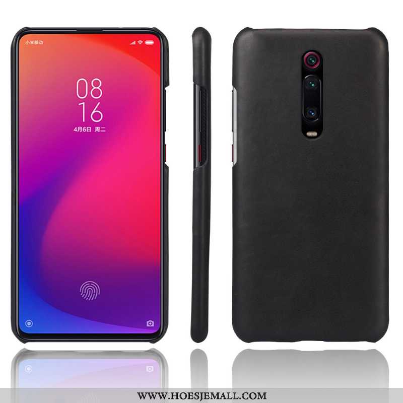 Hoesje Xiaomi Mi 9t Pro Bescherming Leren Mobiele Telefoon Rood Hard Hoes Bruin