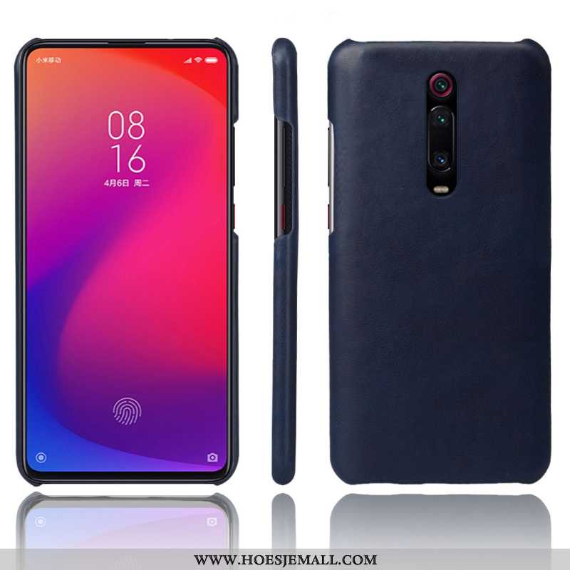 Hoesje Xiaomi Mi 9t Pro Bescherming Leren Mobiele Telefoon Rood Hard Hoes Bruin