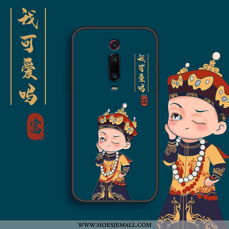 Hoesje Xiaomi Mi 9t Pro Bescherming Reliëf Anti-fall Mooie Lovers Blauw Blauwe