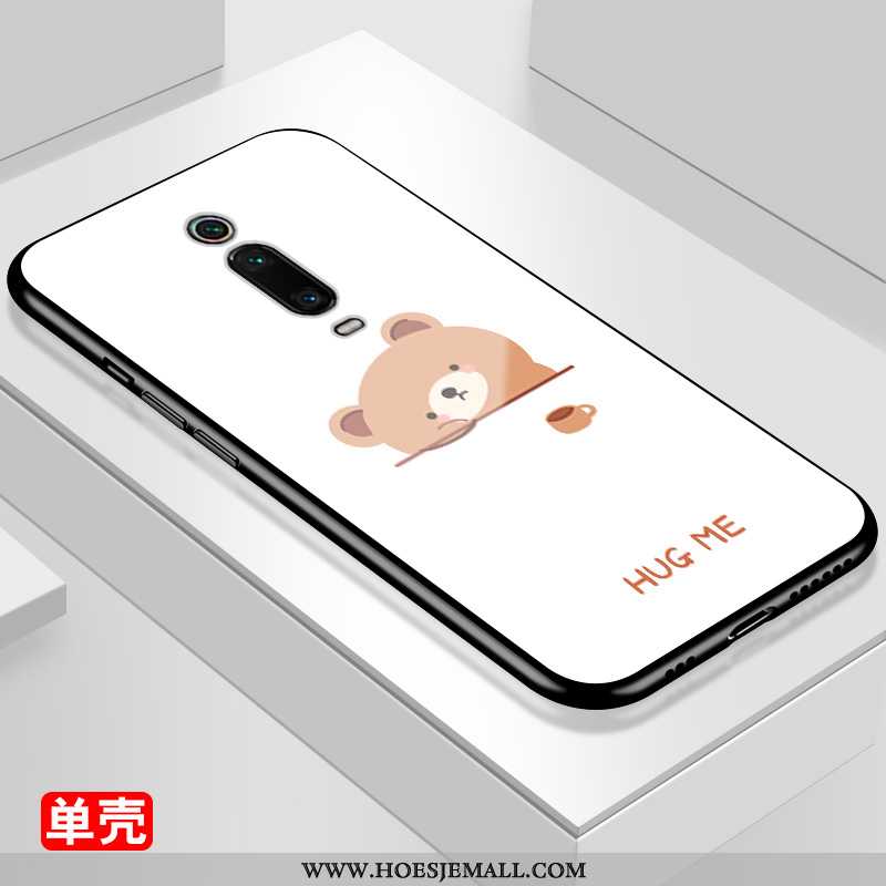 Hoes Xiaomi Mi 9t Pro Bescherming Spotprent Rood Mobiele Telefoon Hoesje Anti-fall Konijn Roze