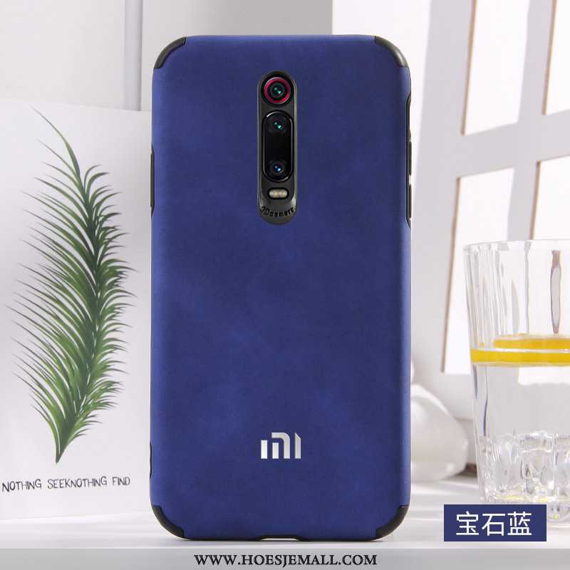 Hoes Xiaomi Mi 9t Pro Leer Zacht Anti-fall Nieuw Blauw Mobiele Telefoon Blauwe