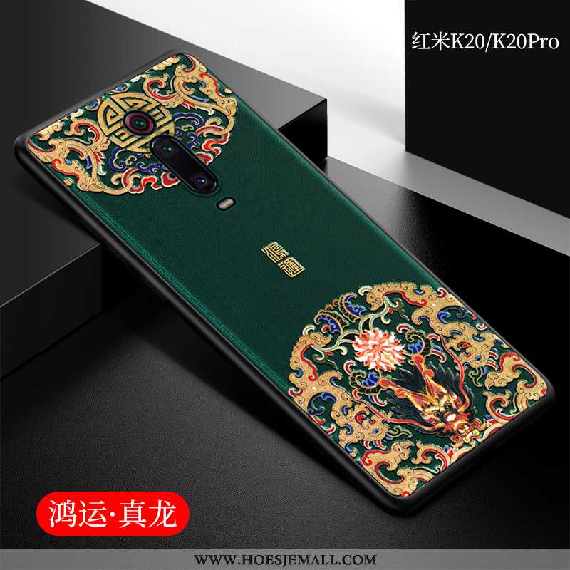 Hoesje Xiaomi Mi 9t Pro Siliconen Bescherming All Inclusive Reliëf Anti-fall Mobiele Telefoon Groen