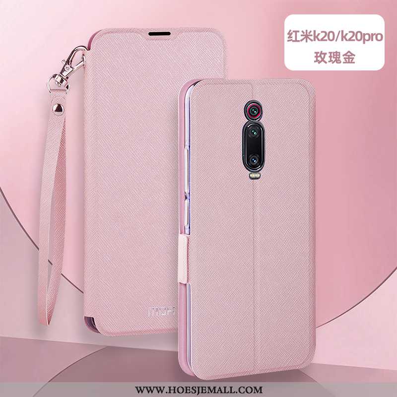 Hoesje Xiaomi Mi 9t Pro Leren Siliconen Hoes Clamshell Mini Zwart Bescherming Zwarte